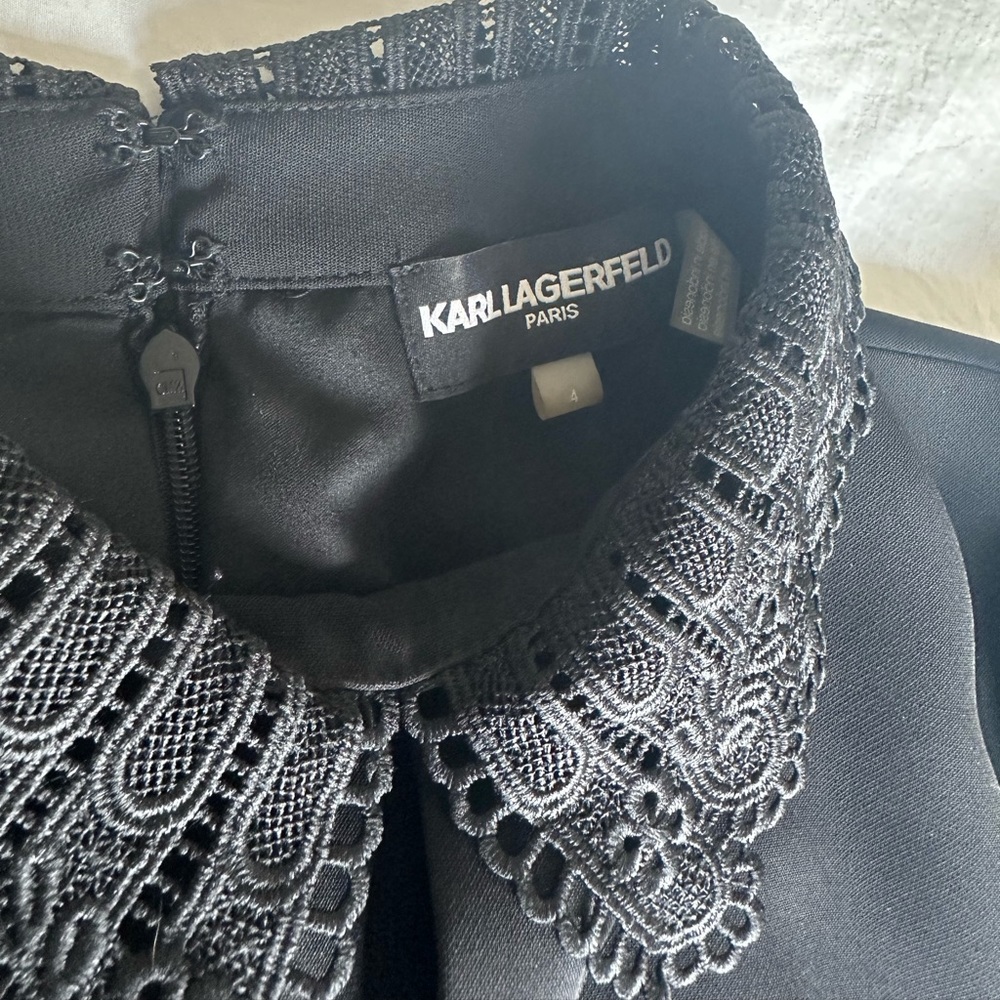 Karl Lagerfeld Size 4 Black Dress